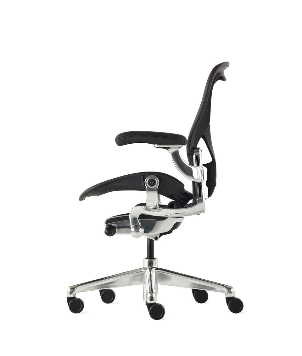 Siège de bureau Aeron en aluminium poli